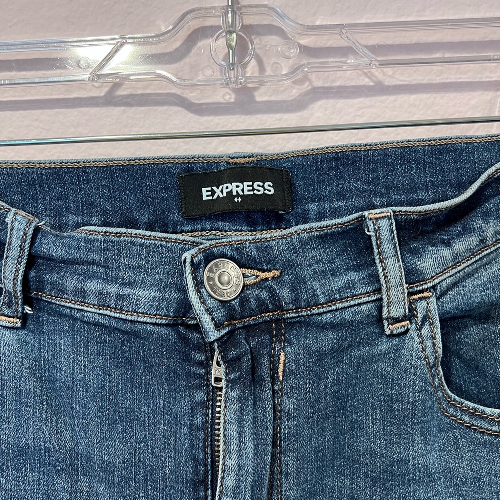 Express Stretch Reserve Cropped Straight High Rise Sz10 denim Jeans